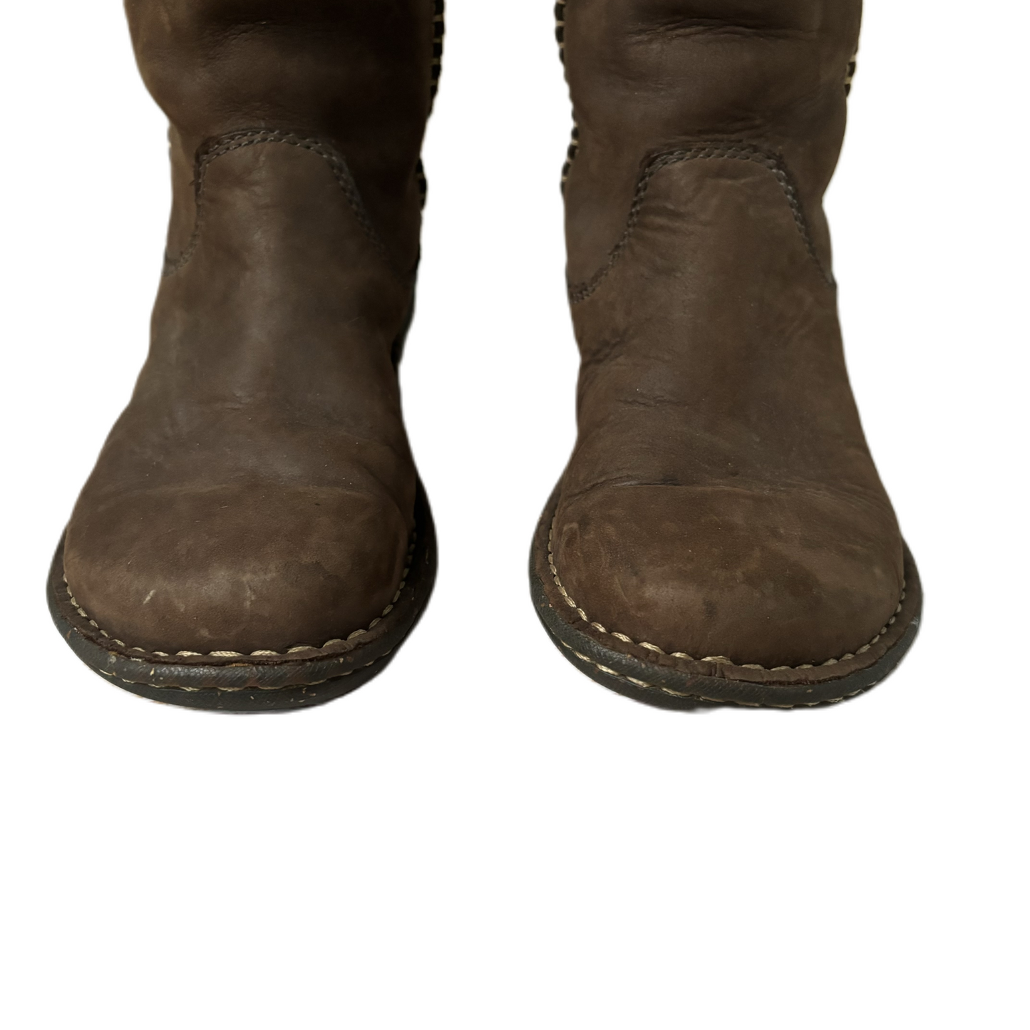 Boots Designer By Ugg In Brown, Size: 5