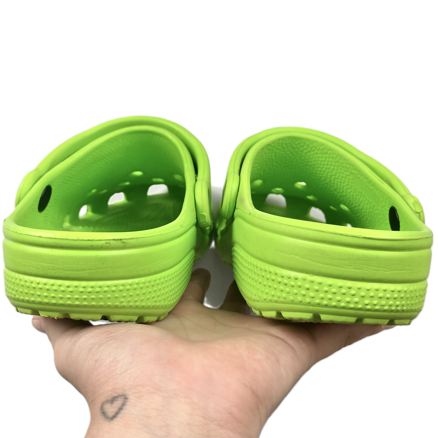 Green Shoes Flats By Crocs, Size: 7