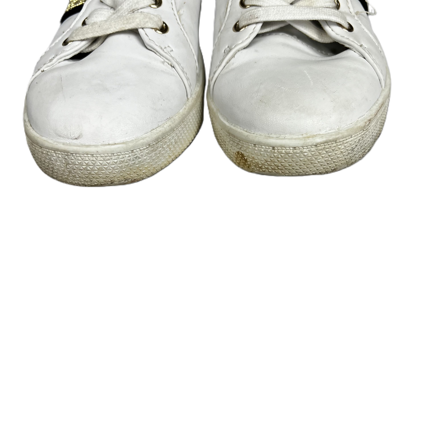 Gold & White Shoes Sneakers By Nine West, Size: 7