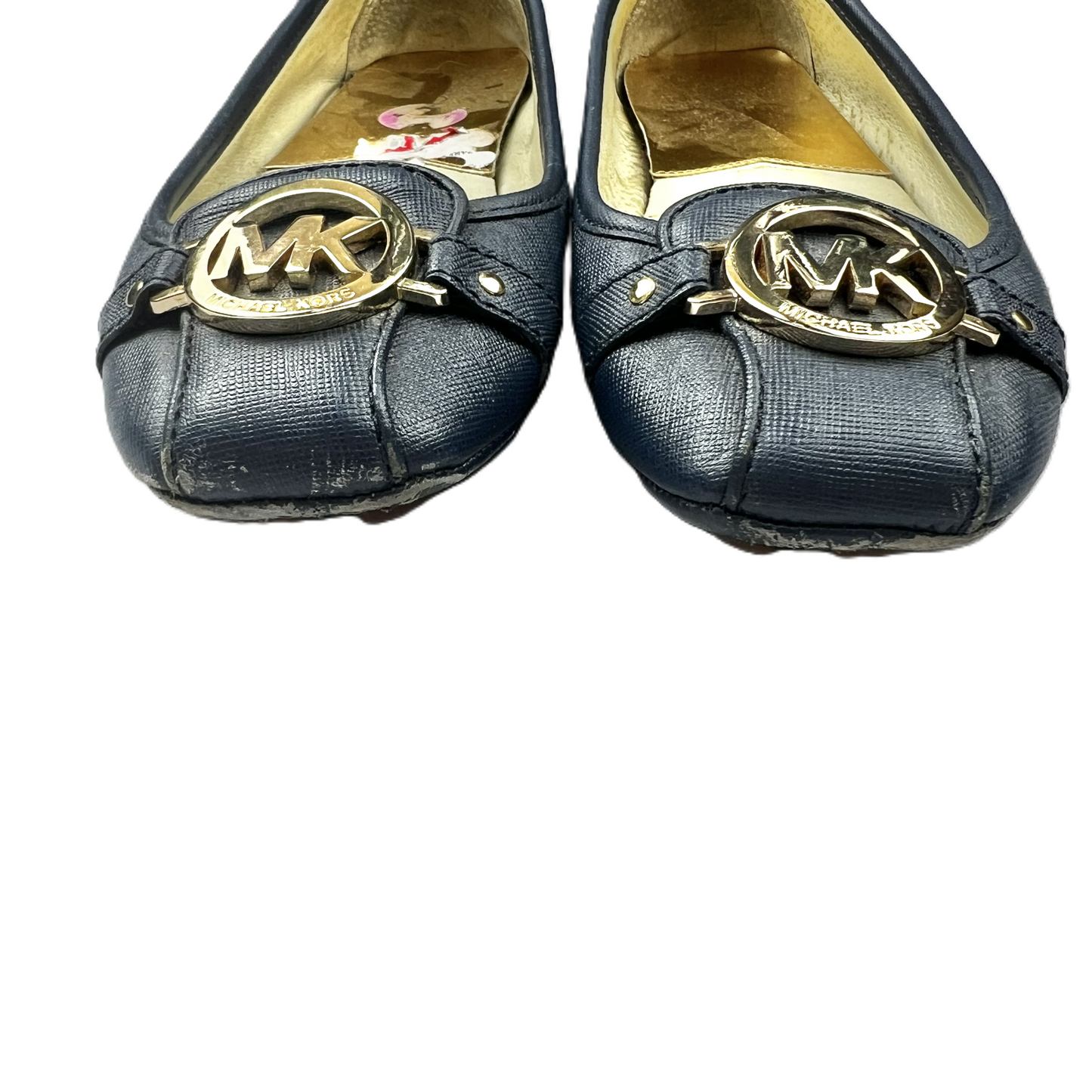 Blue & Gold Shoes Flats By Michael By Michael Kors, Size: 8.5
