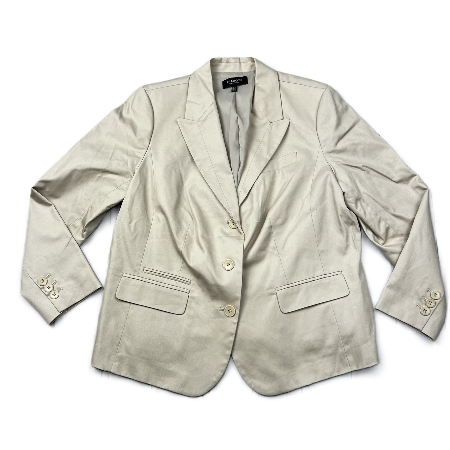 Beige Blazer By Talbots, Size: Xl