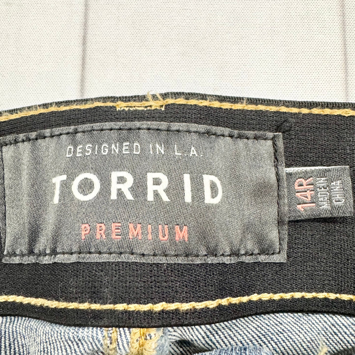 Jeans Skinny By Torrid In Blue Denim, Size: 14