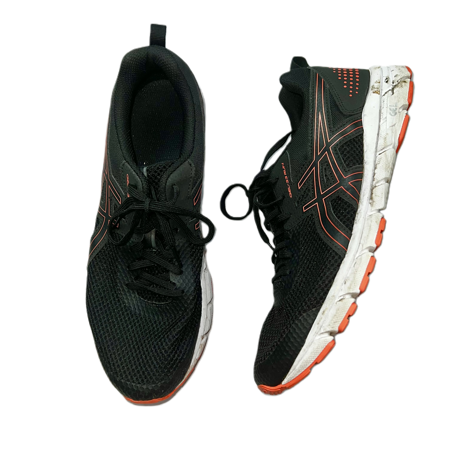 Shoes Athletic By Asics In Black & Orange, Size: 10.5