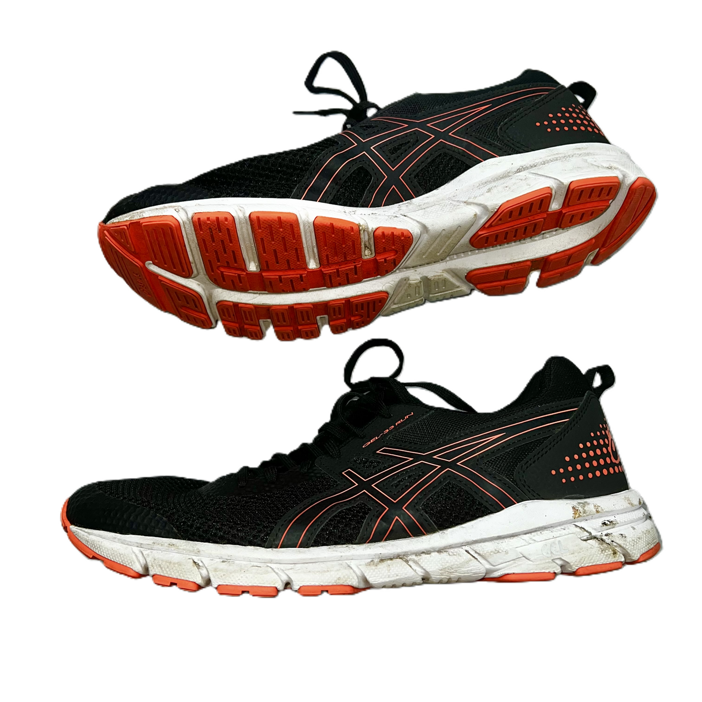 Shoes Athletic By Asics In Black & Orange, Size: 10.5