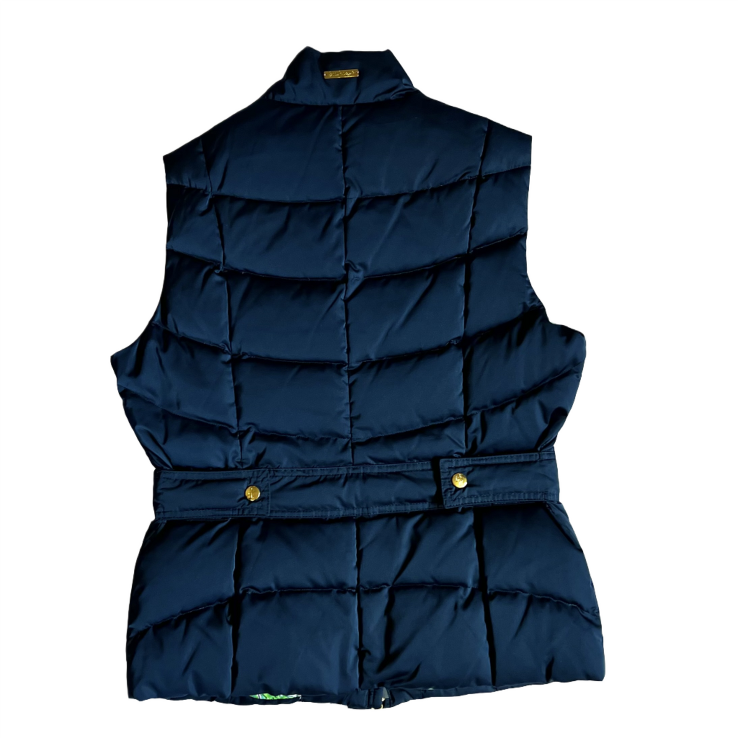 Navy Vest Puffer & Quilted By Lilly Pulitzer, Size: M