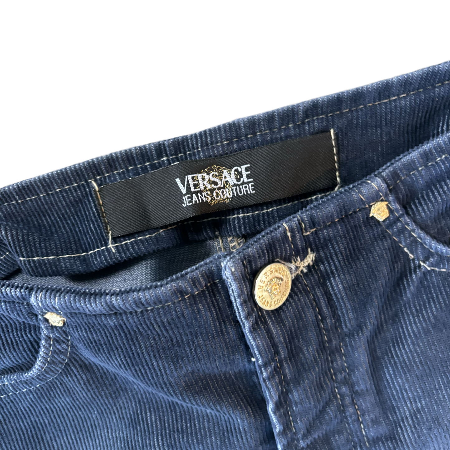 Jeans Luxury Designer By Versace In Blue Denim, Size: 2