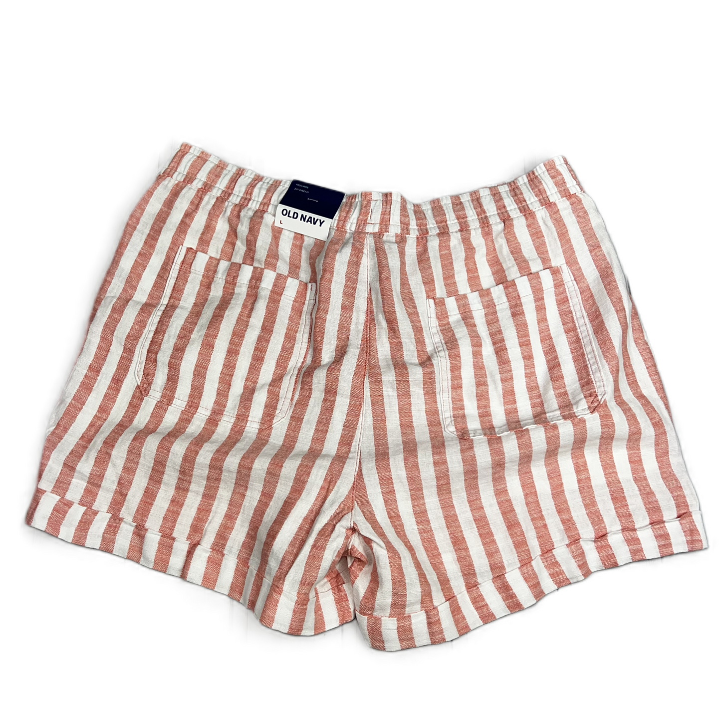 Orange & White Shorts By Old Navy Size: L