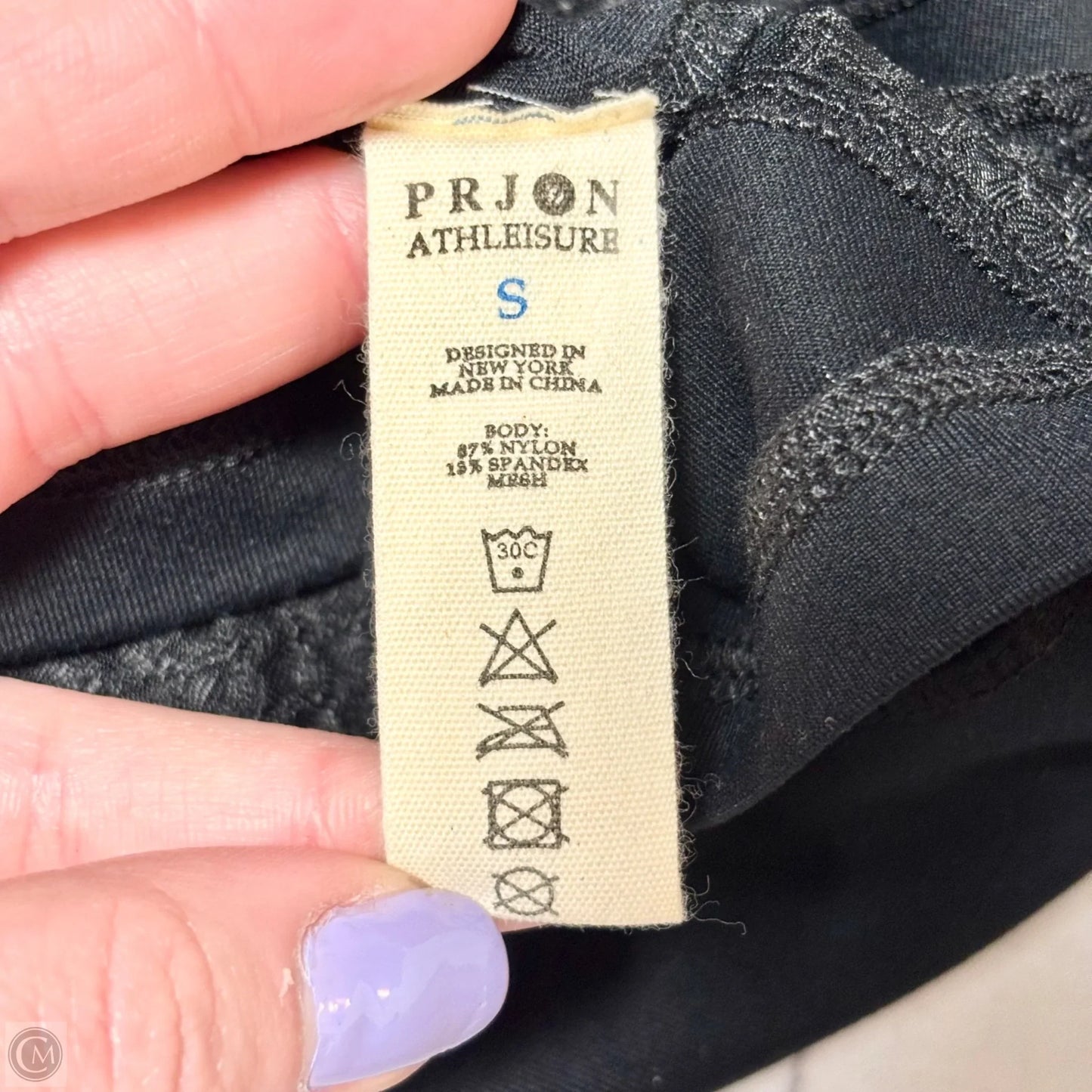 Athletic Top Short Sleeve By Prjon In Black, Size: S