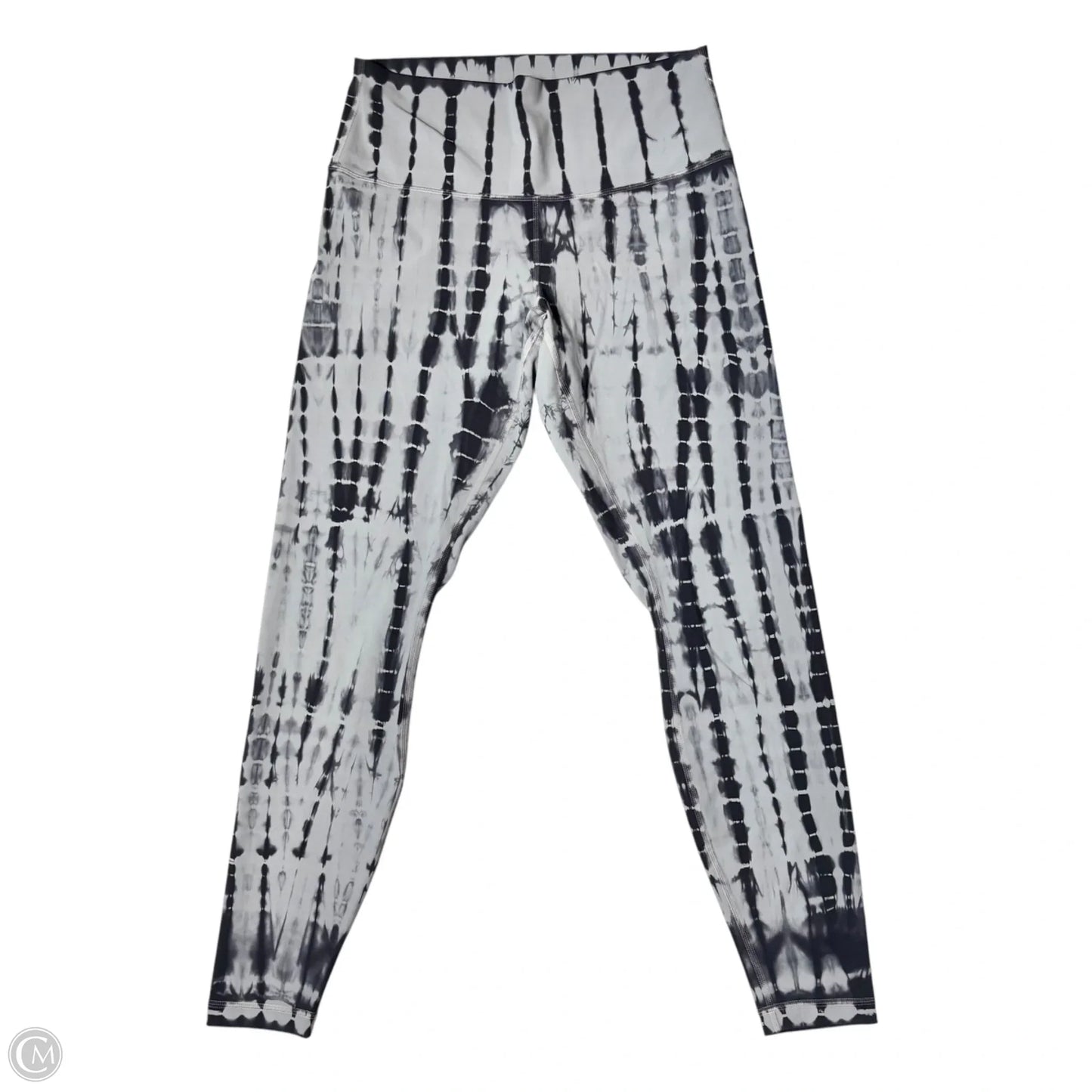 Athletic Leggings By Lululemon In Black & Grey, Size: M