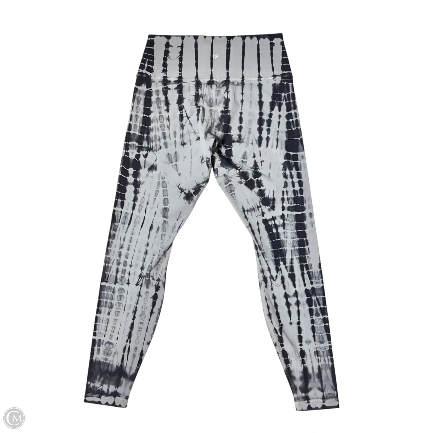 Athletic Leggings By Lululemon In Black & Grey, Size: M