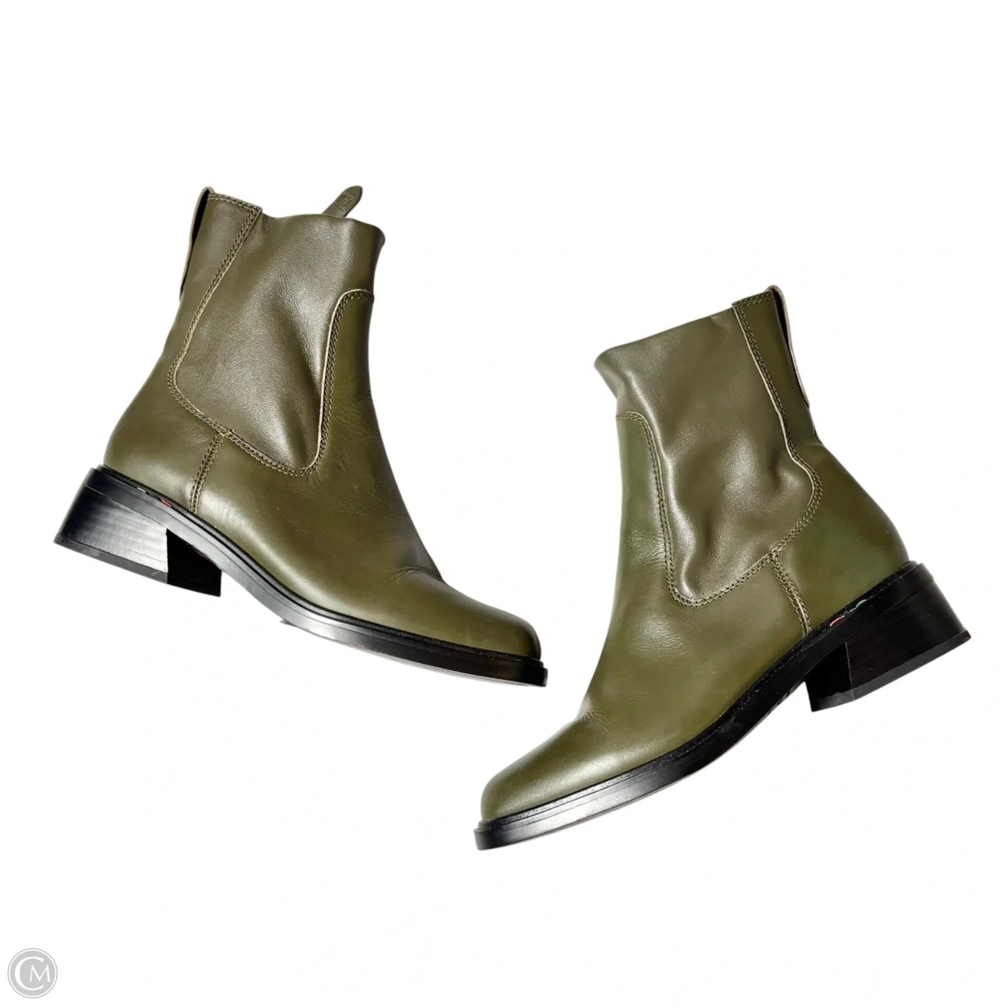 Boots Ankle Flats By Franco Sarto In Green, Size: 6.5