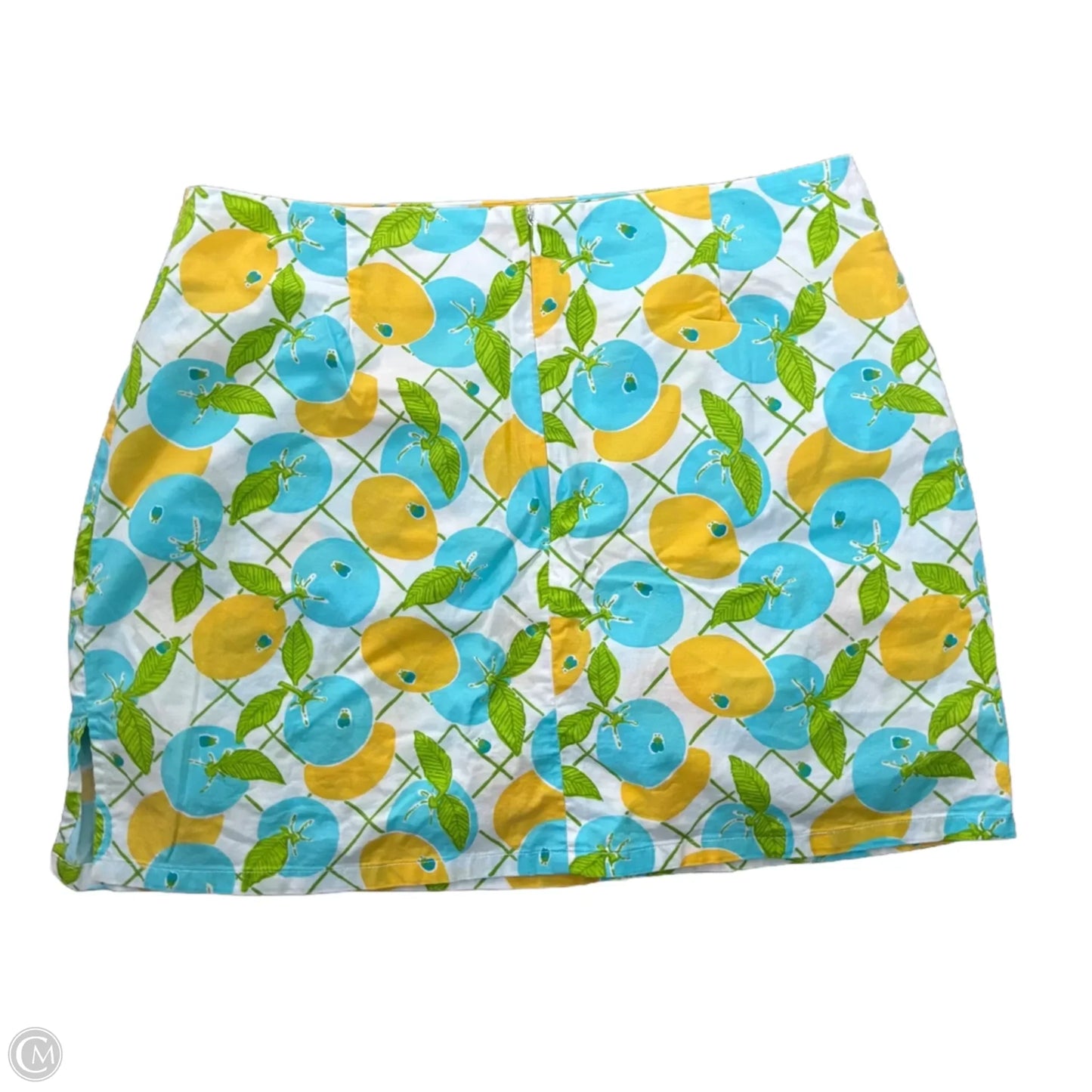 Skort Designer By Lilly Pulitzer In Blue & Yellow, Size: M