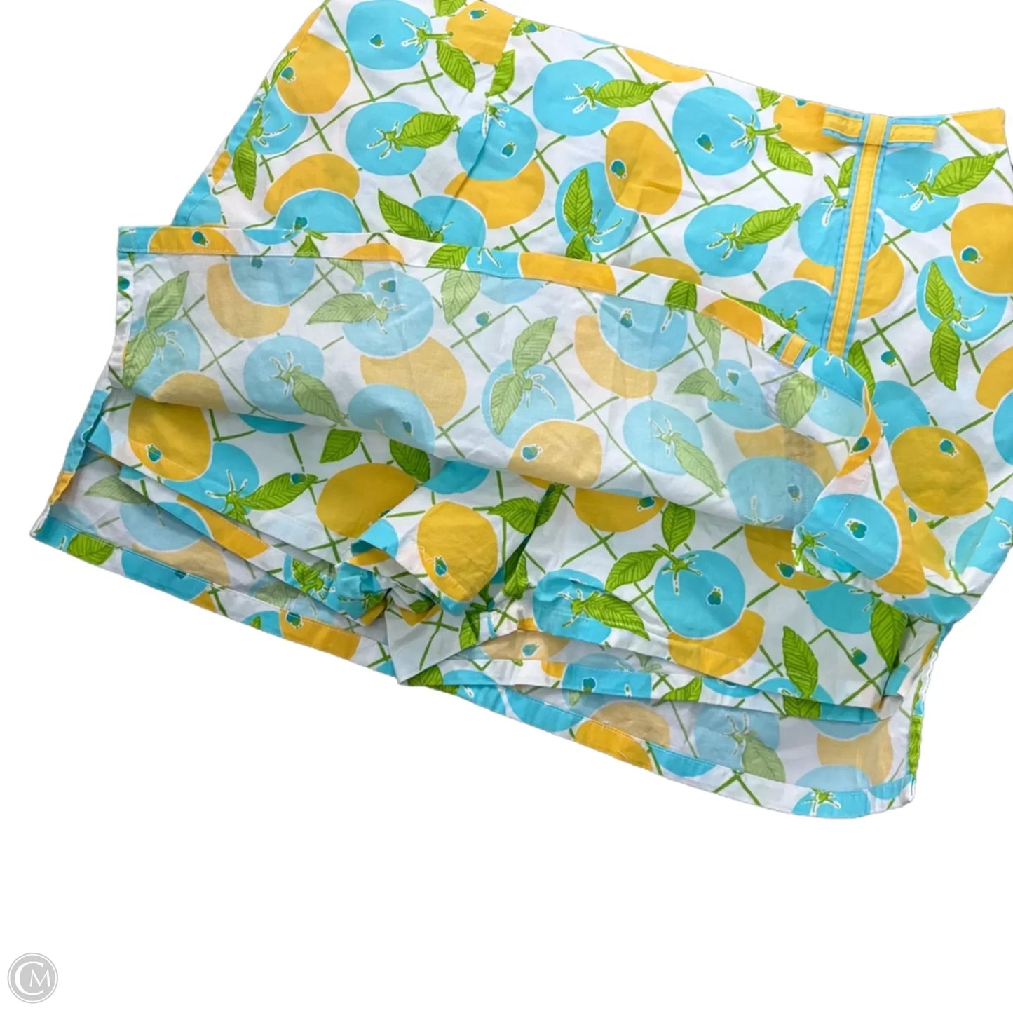 Skort Designer By Lilly Pulitzer In Blue & Yellow, Size: M