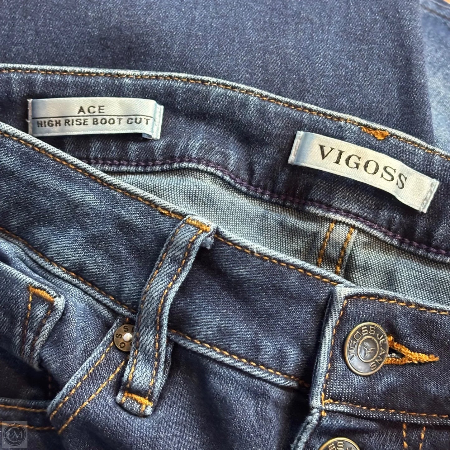 Jeans Boot Cut By Vigoss In Blue Denim, Size: 4