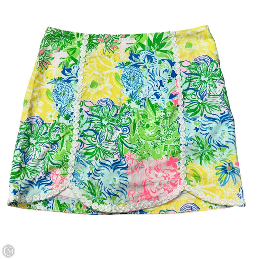 Skirt Designer By Lilly Pulitzer In Green & Yellow, Size: 4