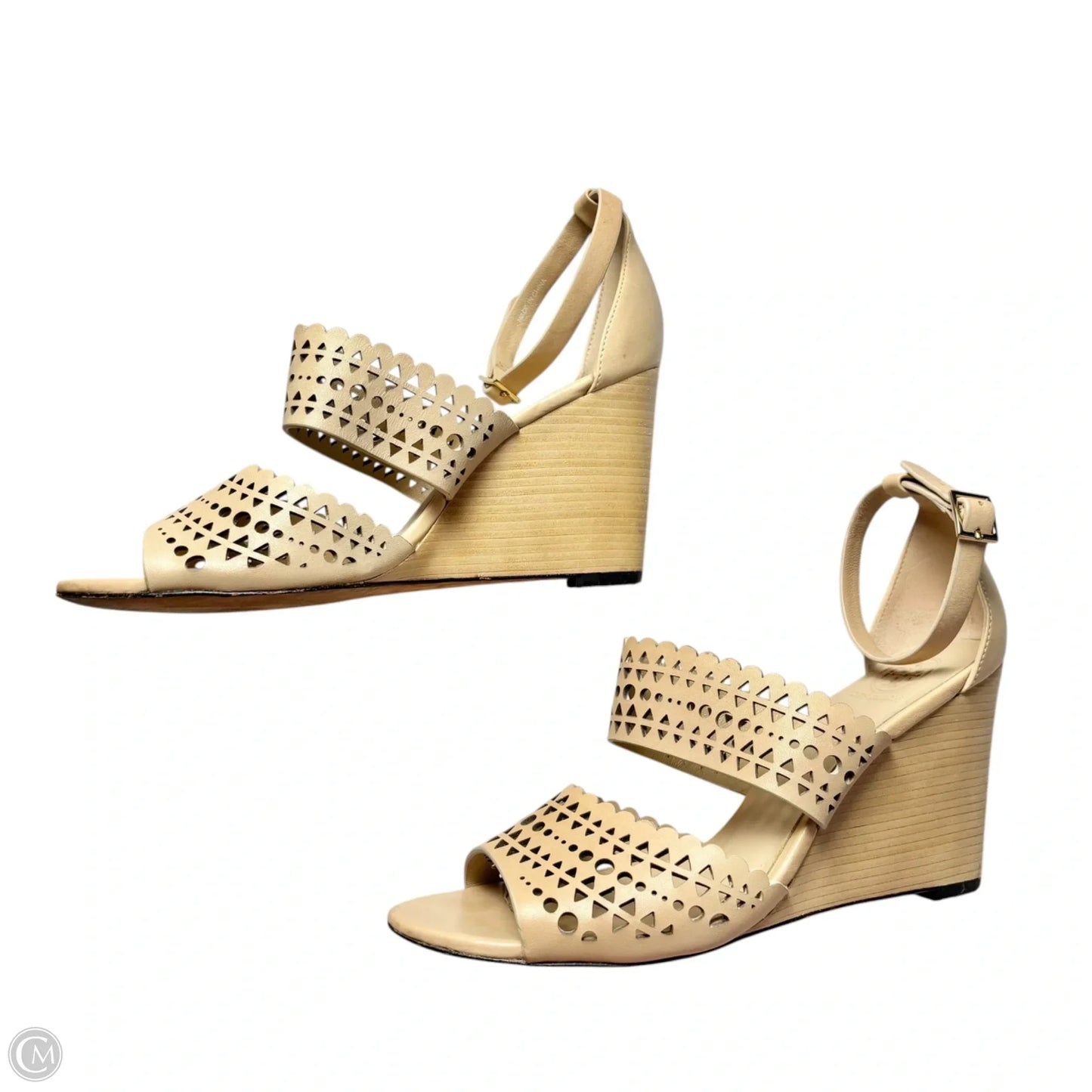 Sandals Designer By Tory Burch In Cream, Size: 7.5