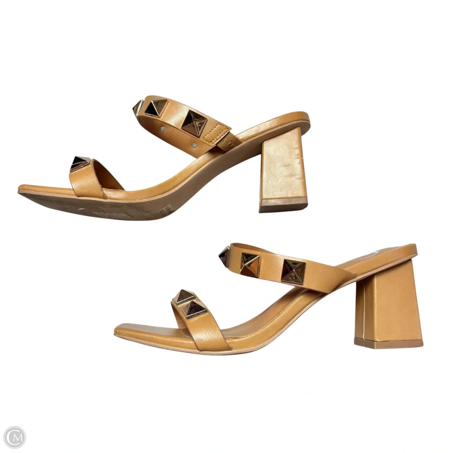 Sandals Heels Kitten By Comfort Foam In Tan, Size: 6.5