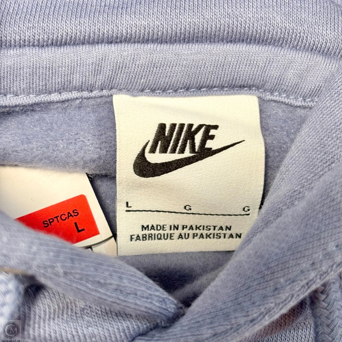 Athletic Sweatshirt Hoodie By Nike In Blue, Size: L