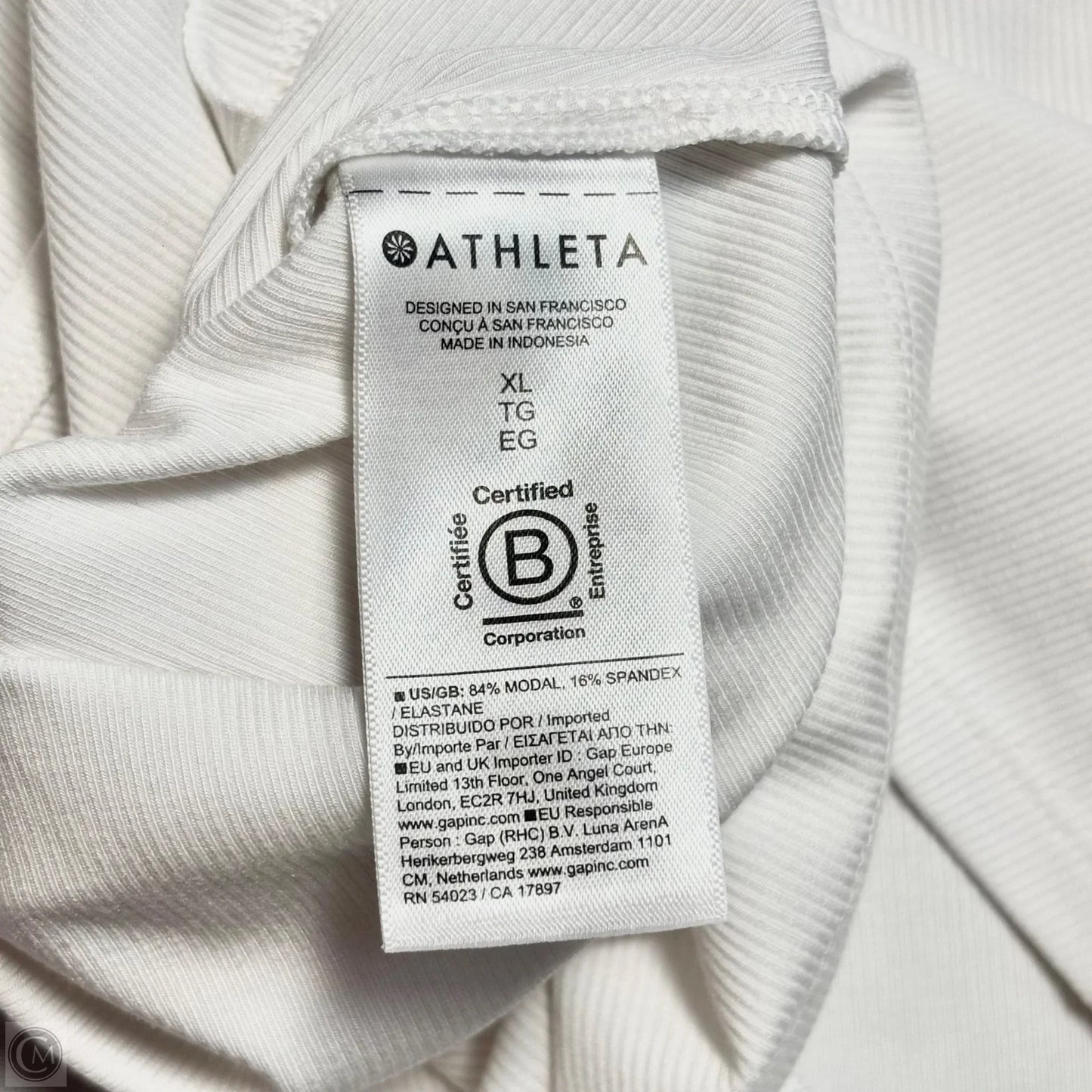 Athletic Tank Top By Athleta In White, Size: Xl