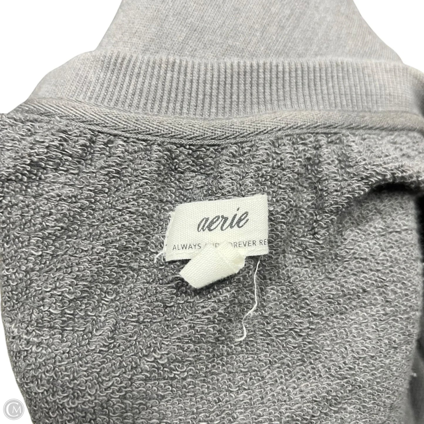 Top Long Sleeve By Aerie In Grey, Size: L