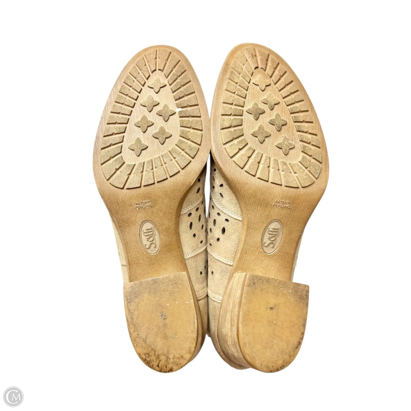 Boots Ankle Heels By Sofft In Gold, Size: 11