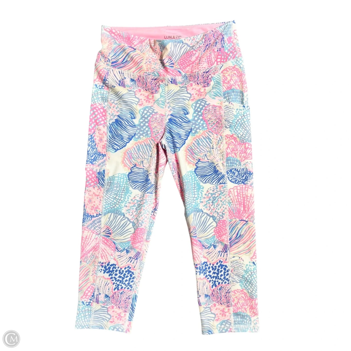 Pants Designer By Lilly Pulitzer In Pink & White, Size: L