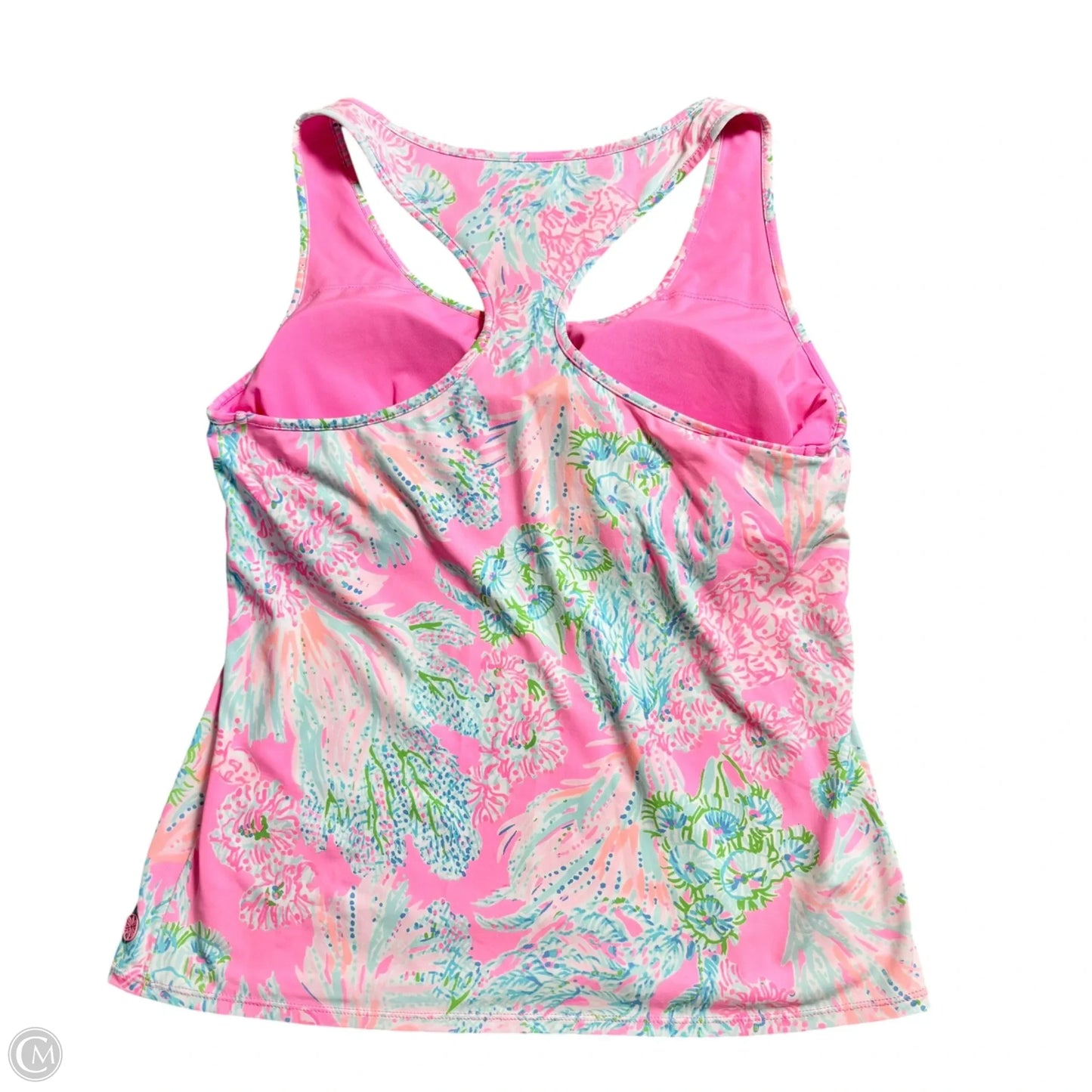 Tank Top Designer By Lilly Pulitzer In Pink & White, Size: L
