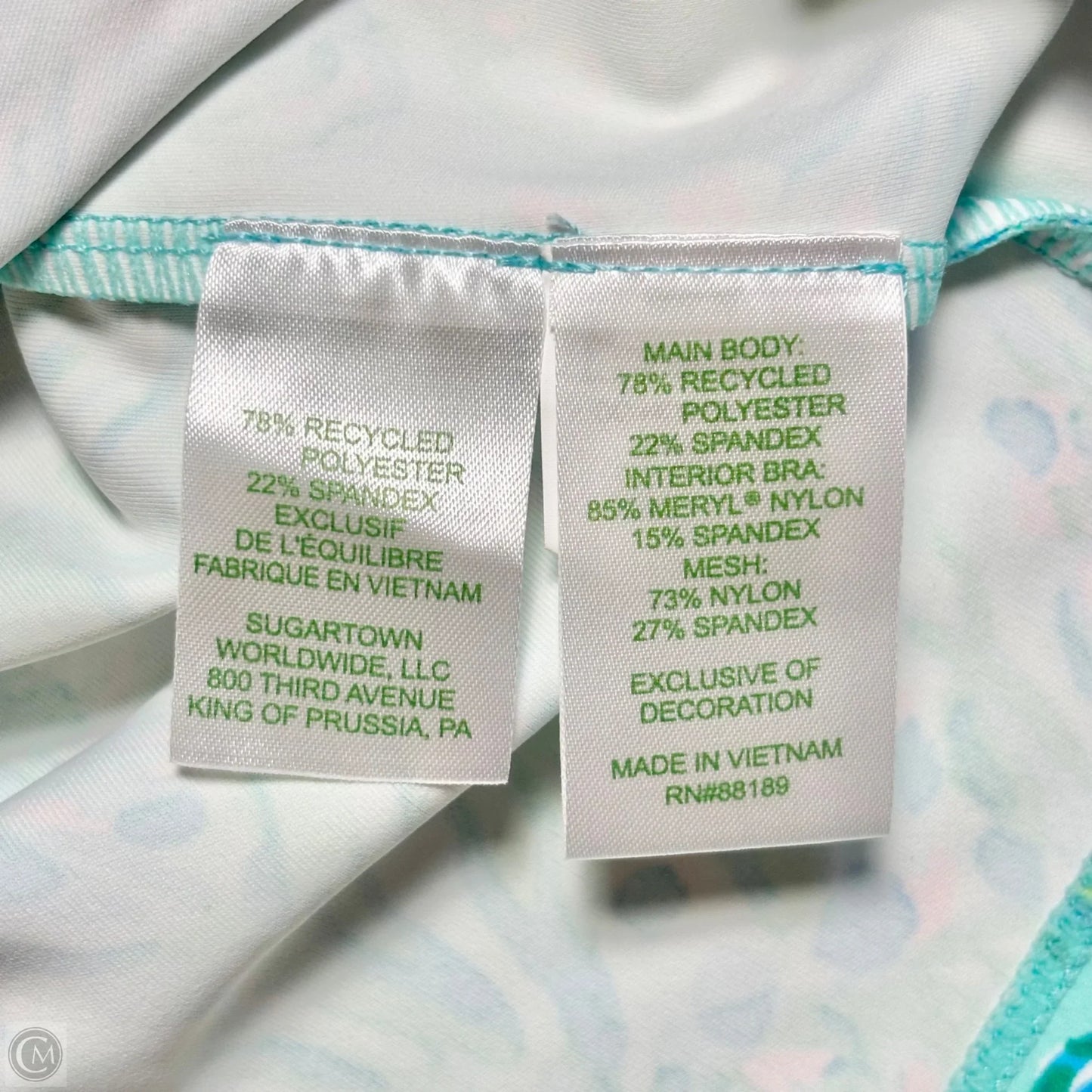 Tank Top Designer By Lilly Pulitzer In Blue & Green, Size: L