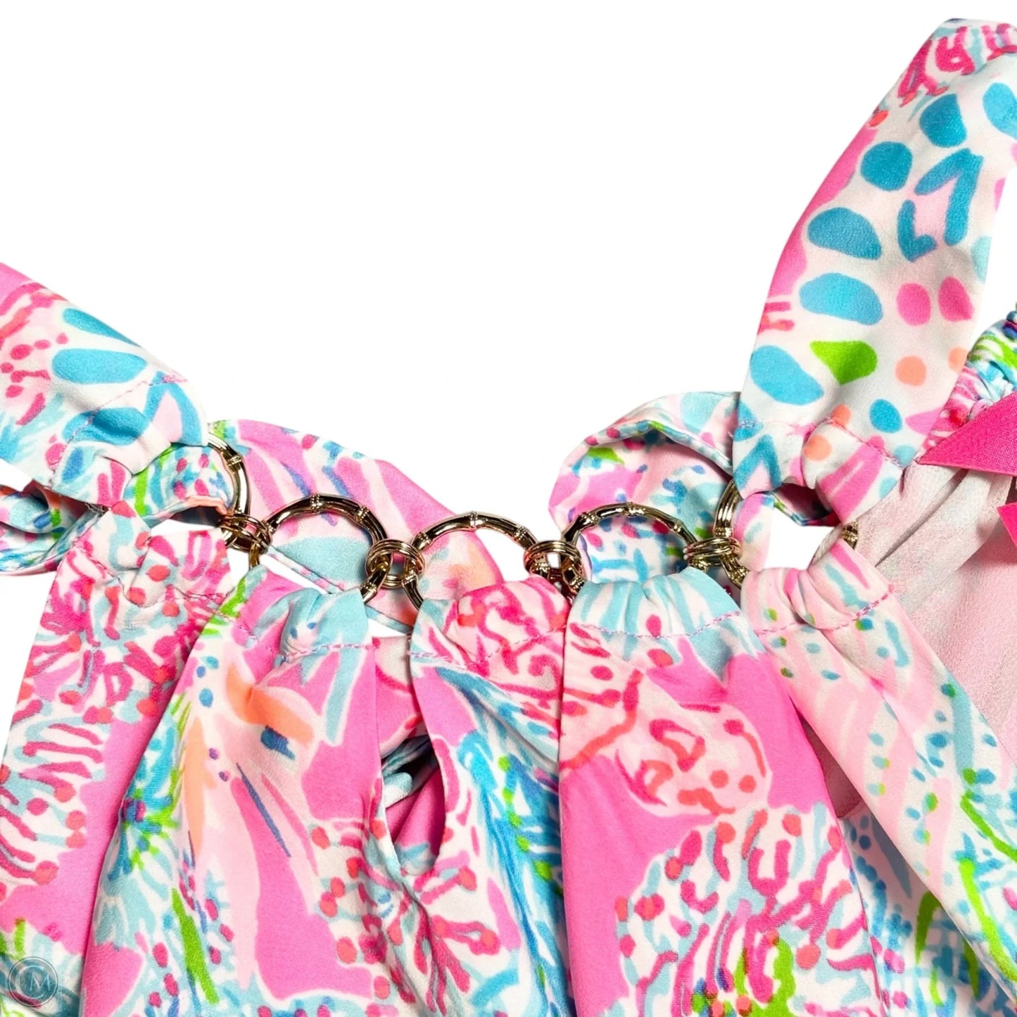 Top Sleeveless Designer By Lilly Pulitzer In Blue & Pink, Size: S