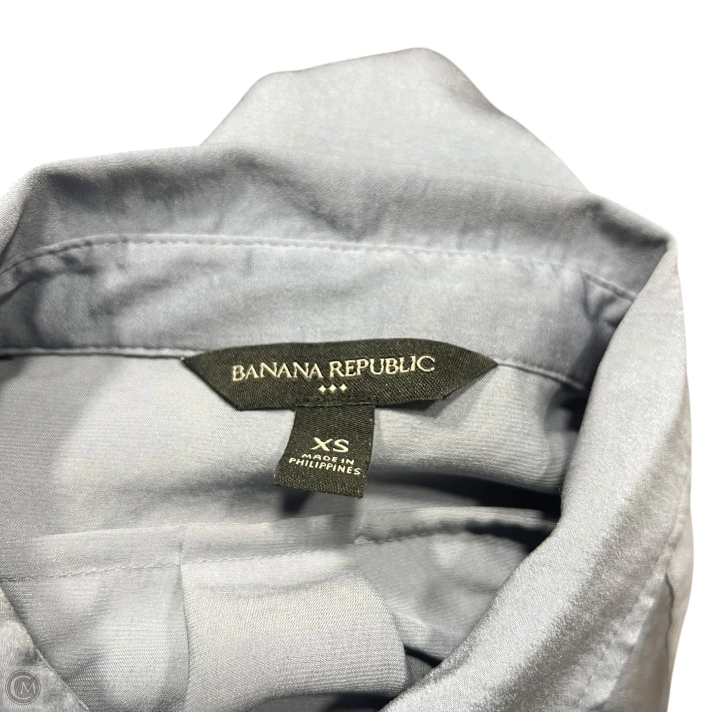 Blouse Long Sleeve By Banana Republic In Blue, Size: Xs