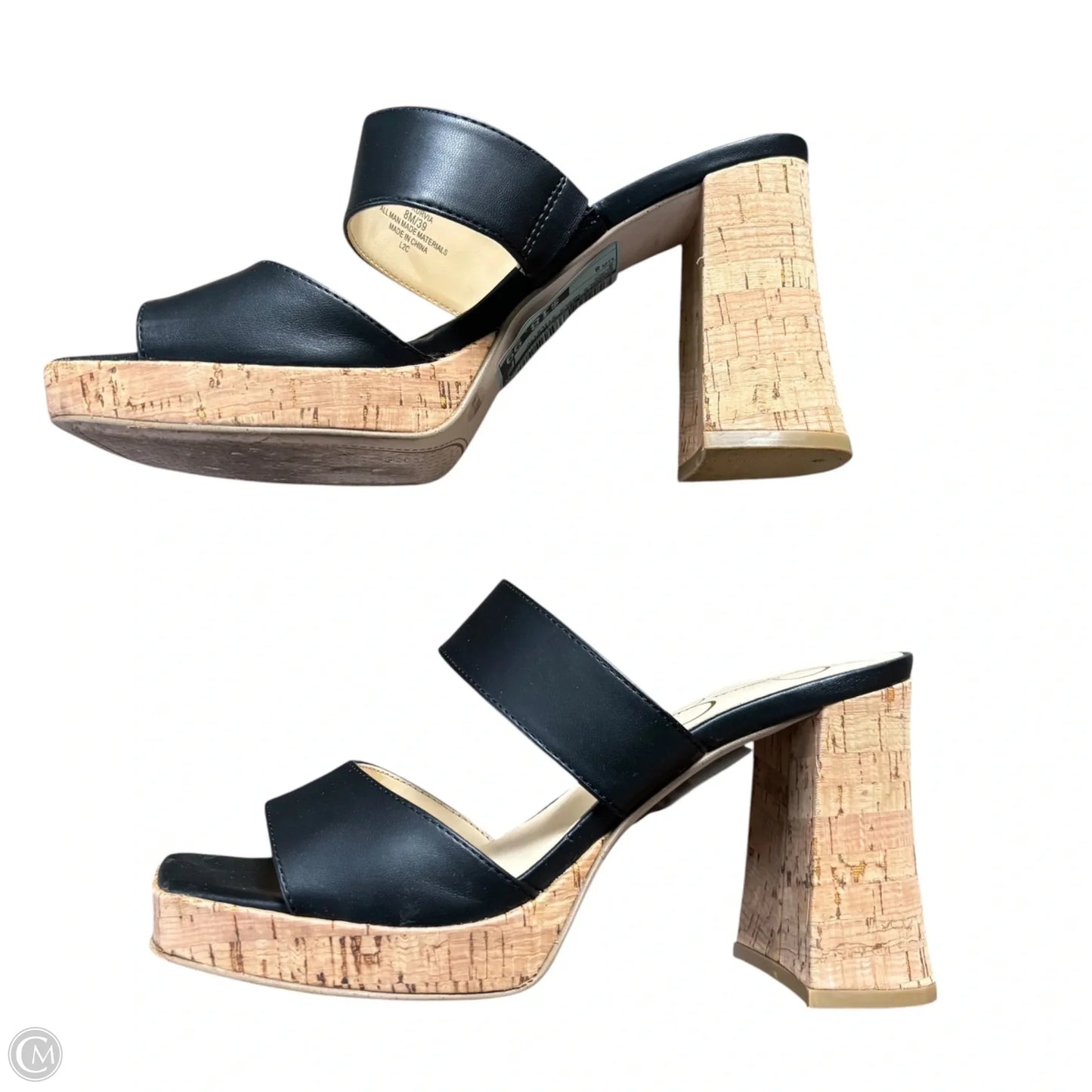 Sandals Heels Stiletto By Jessica Simpson In Black, Size: 8