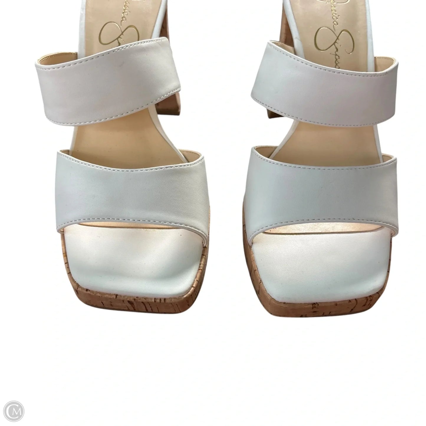 Sandals Heels Stiletto By Jessica Simpson In White, Size: 8