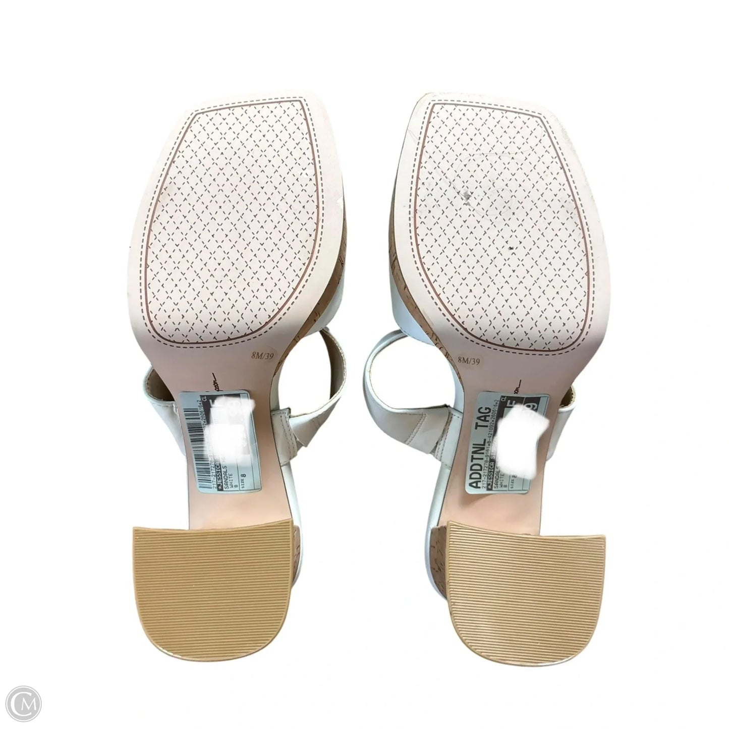 Sandals Heels Stiletto By Jessica Simpson In White, Size: 8