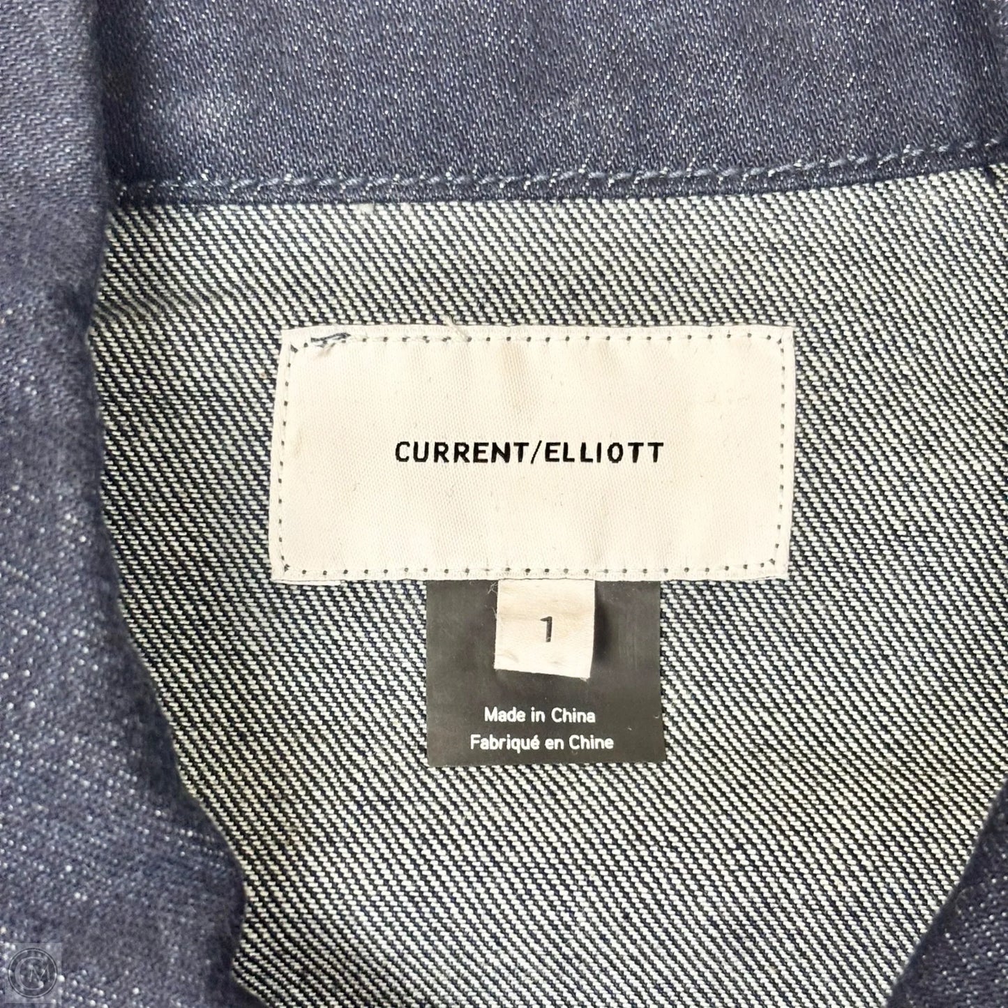 Jacket Denim By Current/elliott In Blue Denim, Size: L