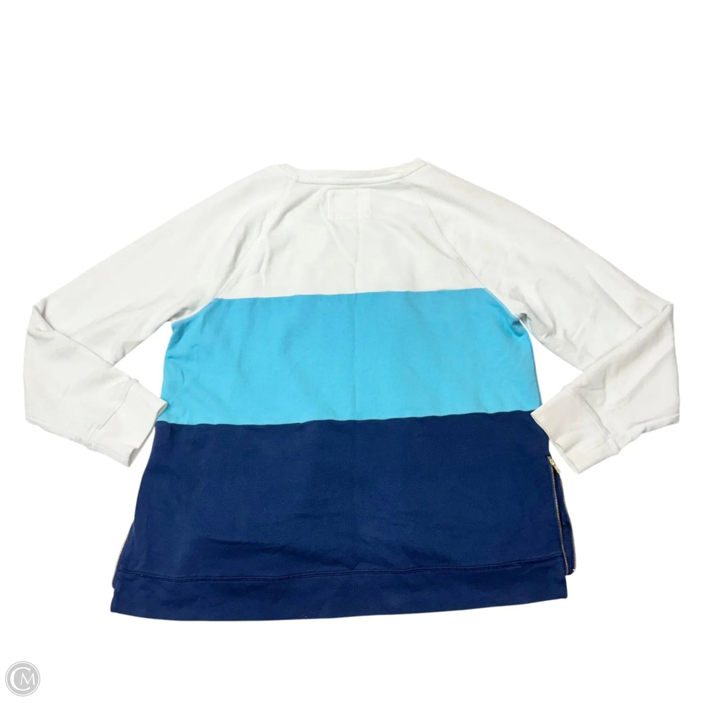 Sweatshirt Designer By Lilly Pulitzer In Blue & White, Size: Xxl