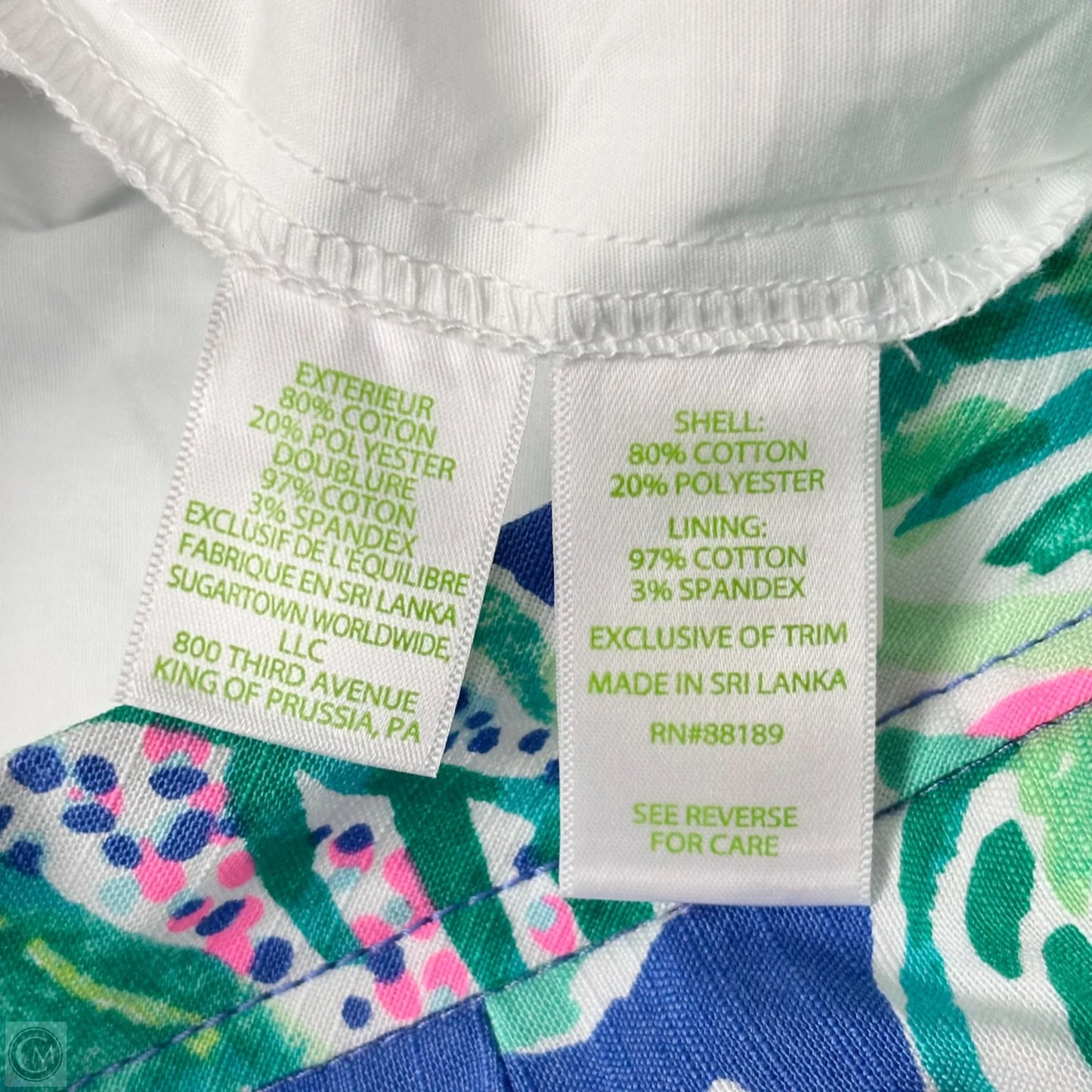 Skort Designer By Lilly Pulitzer In Blue & Green, Size: 8