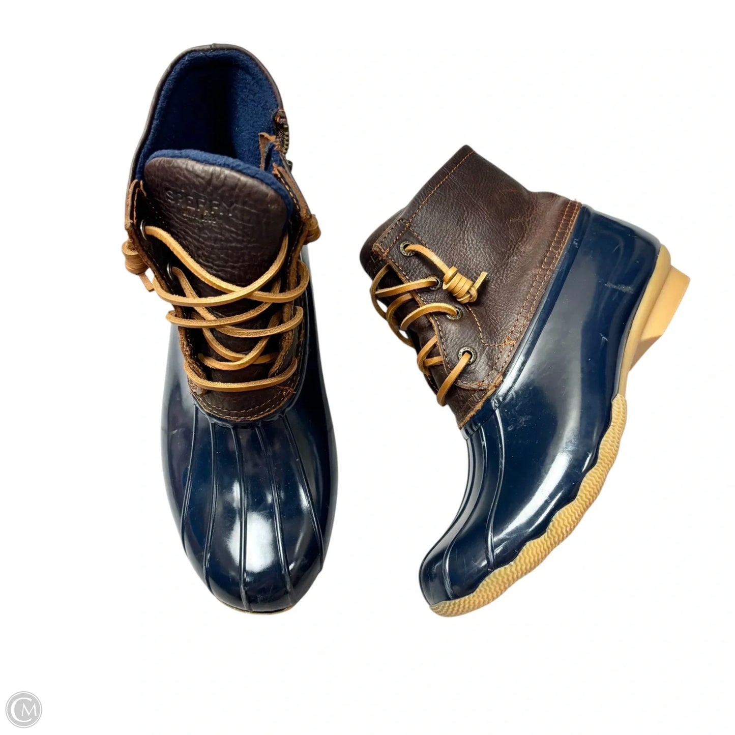 Boots Rain By Sperry In Blue & Brown, Size: 7