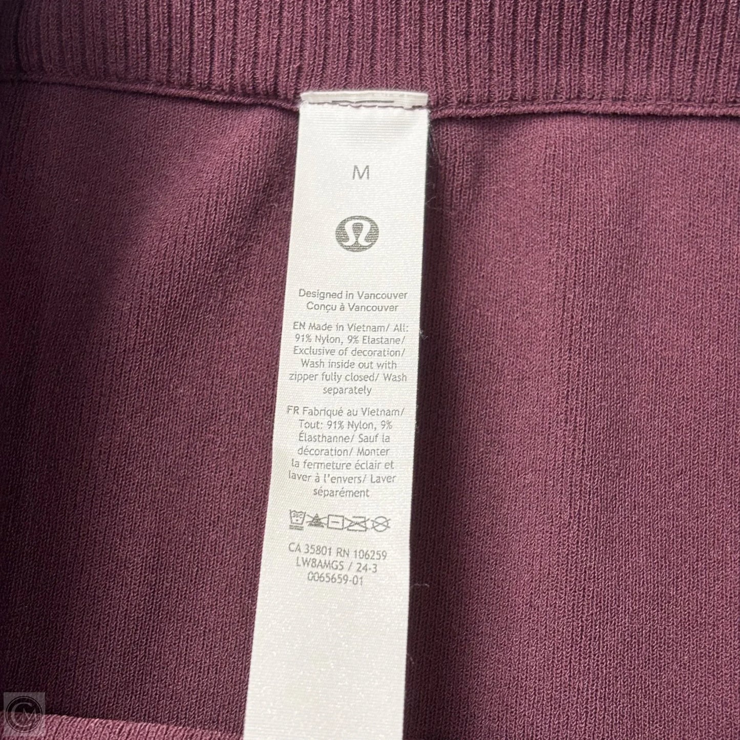 Athletic Skirt By Lululemon In Maroon, Size: M