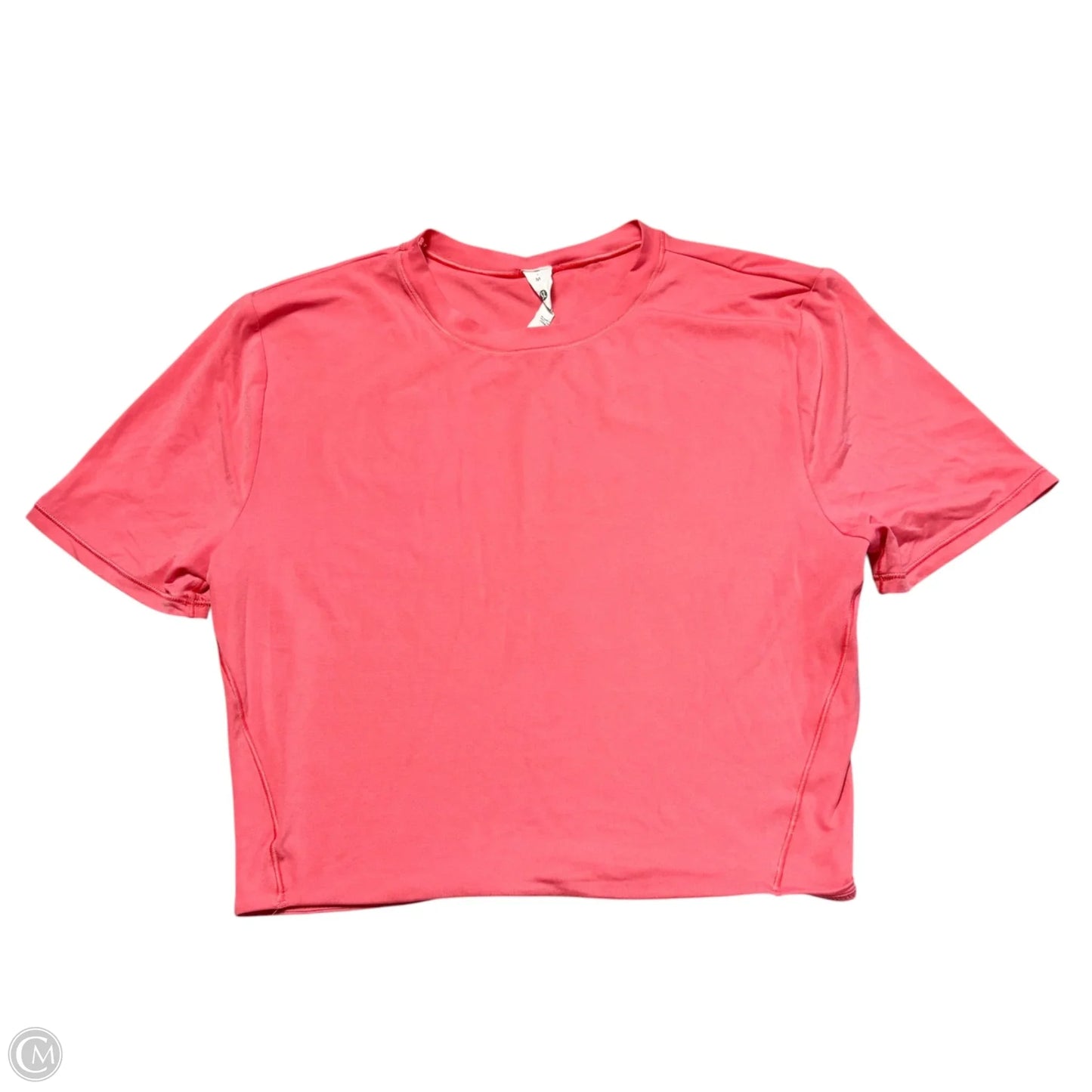 Athletic Top Short Sleeve By Lululemon In Pink, Size: M