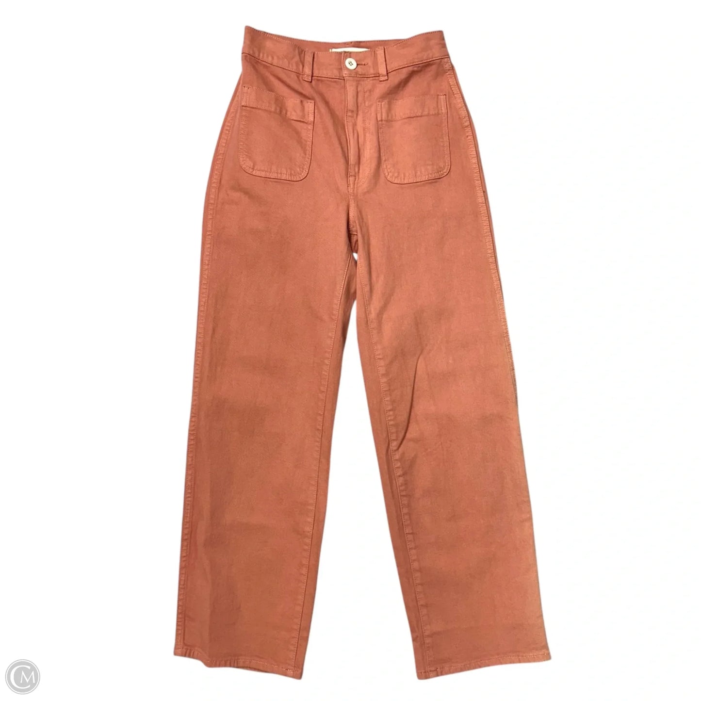 Jeans Wide Leg By Madewell In Pink Denim, Size: 0p