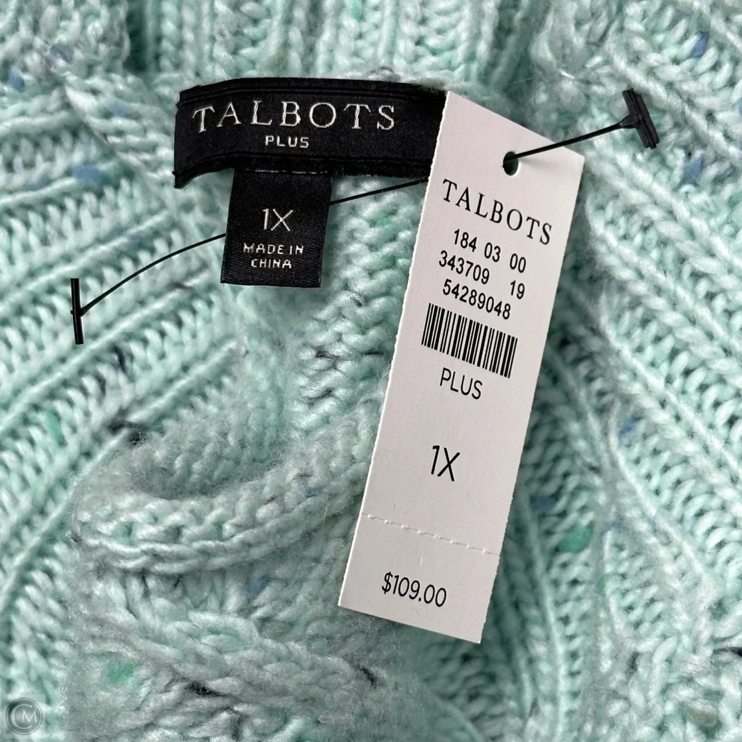 Sweater By Talbots In Blue, Size: 1x