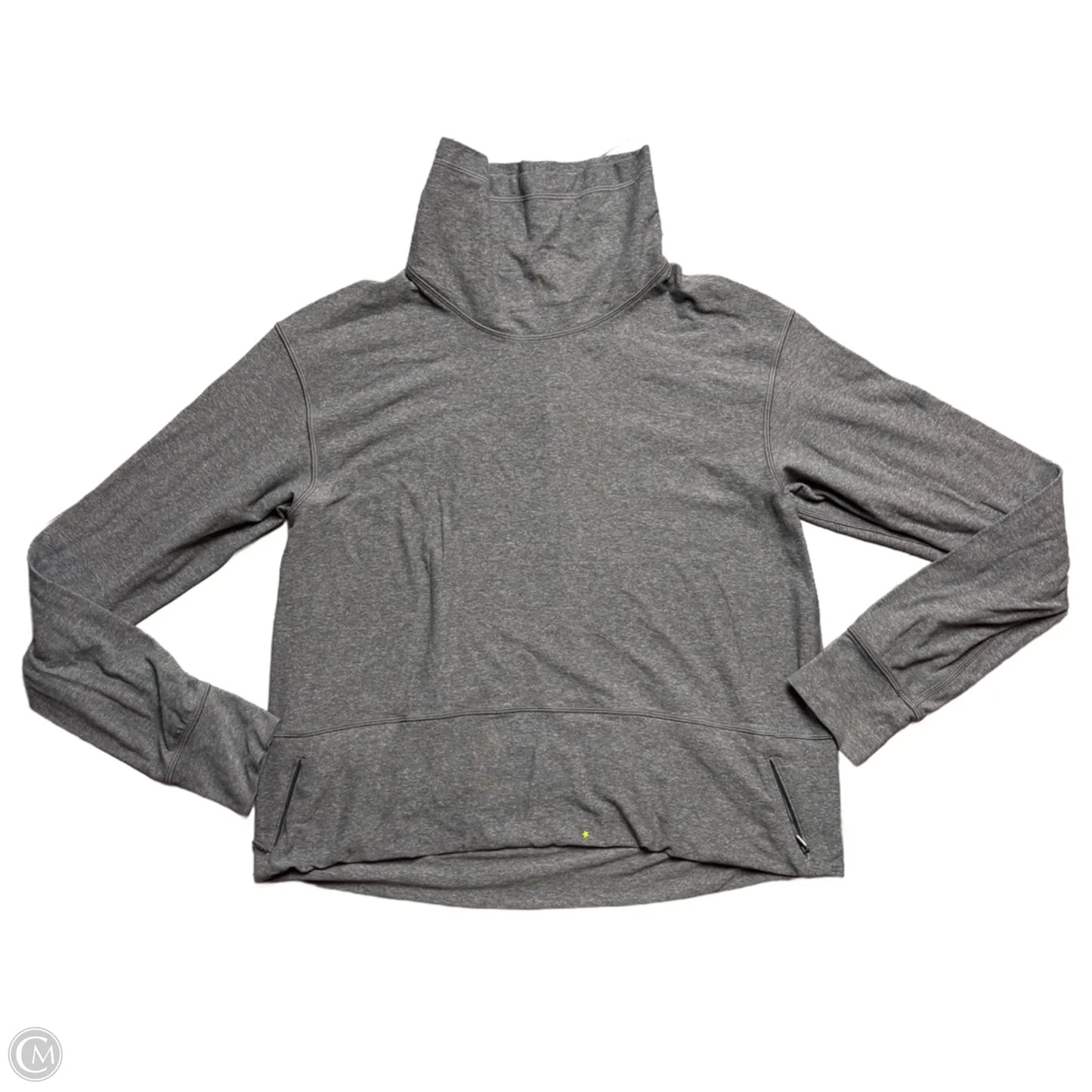 Athletic Sweatshirt Collar By Lululemon In Grey, Size: M