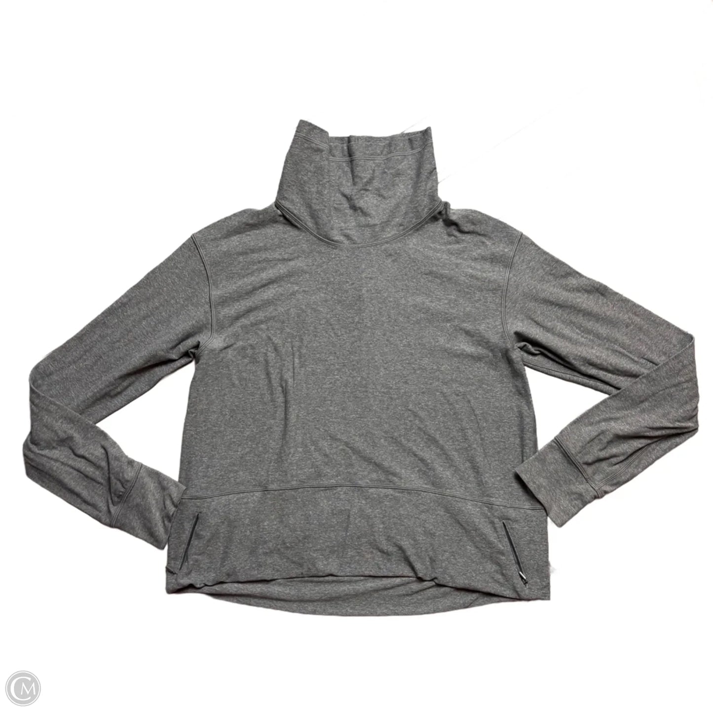 Athletic Sweatshirt Collar By Lululemon In Grey, Size: M