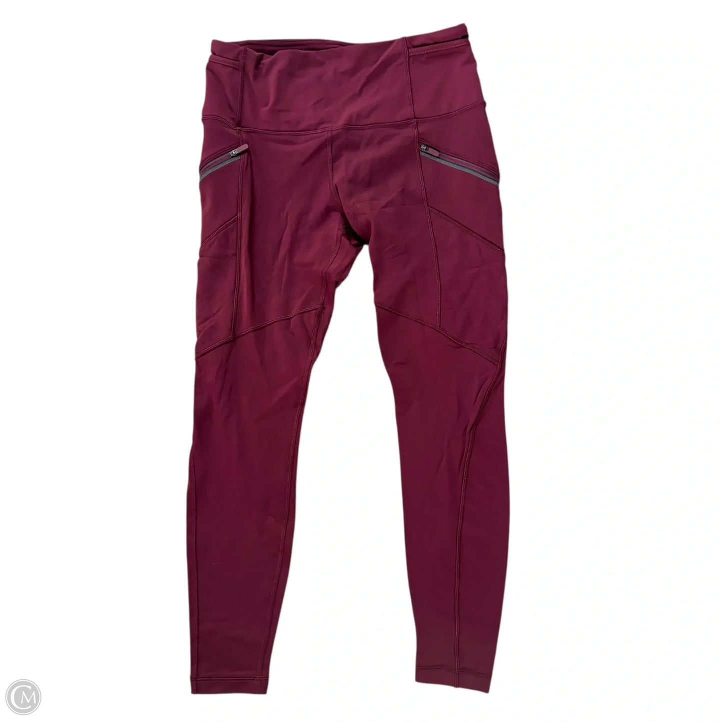 Athletic Leggings By Lululemon In Maroon, Size: M