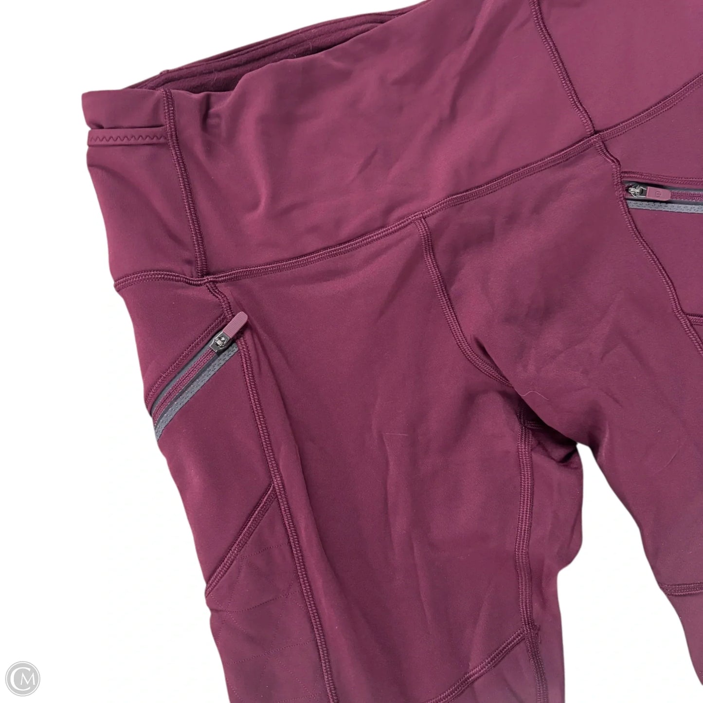 Athletic Leggings By Lululemon In Maroon, Size: M