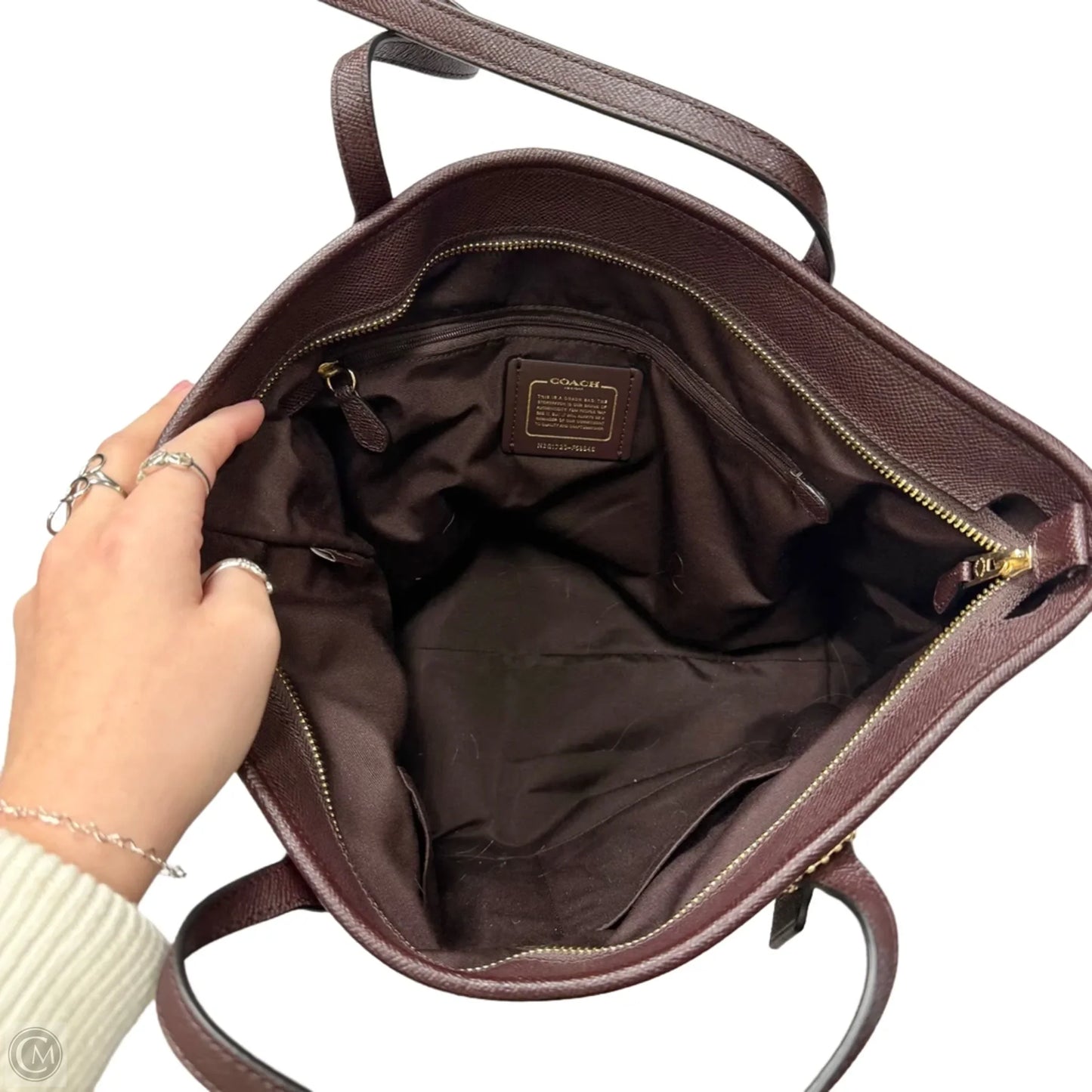 Tote Designer By Coach, Size: Large