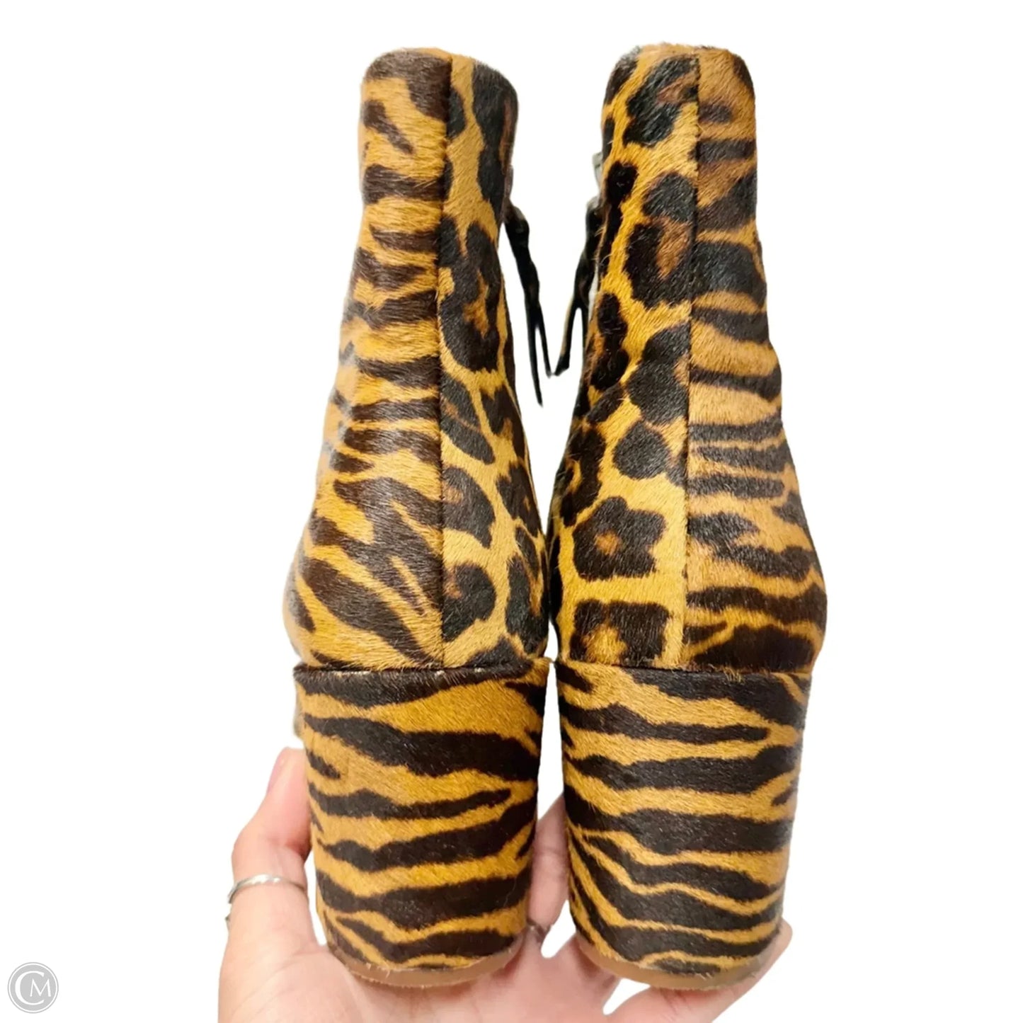 Boots Ankle Heels By Splendid In Animal Print, Size: 9