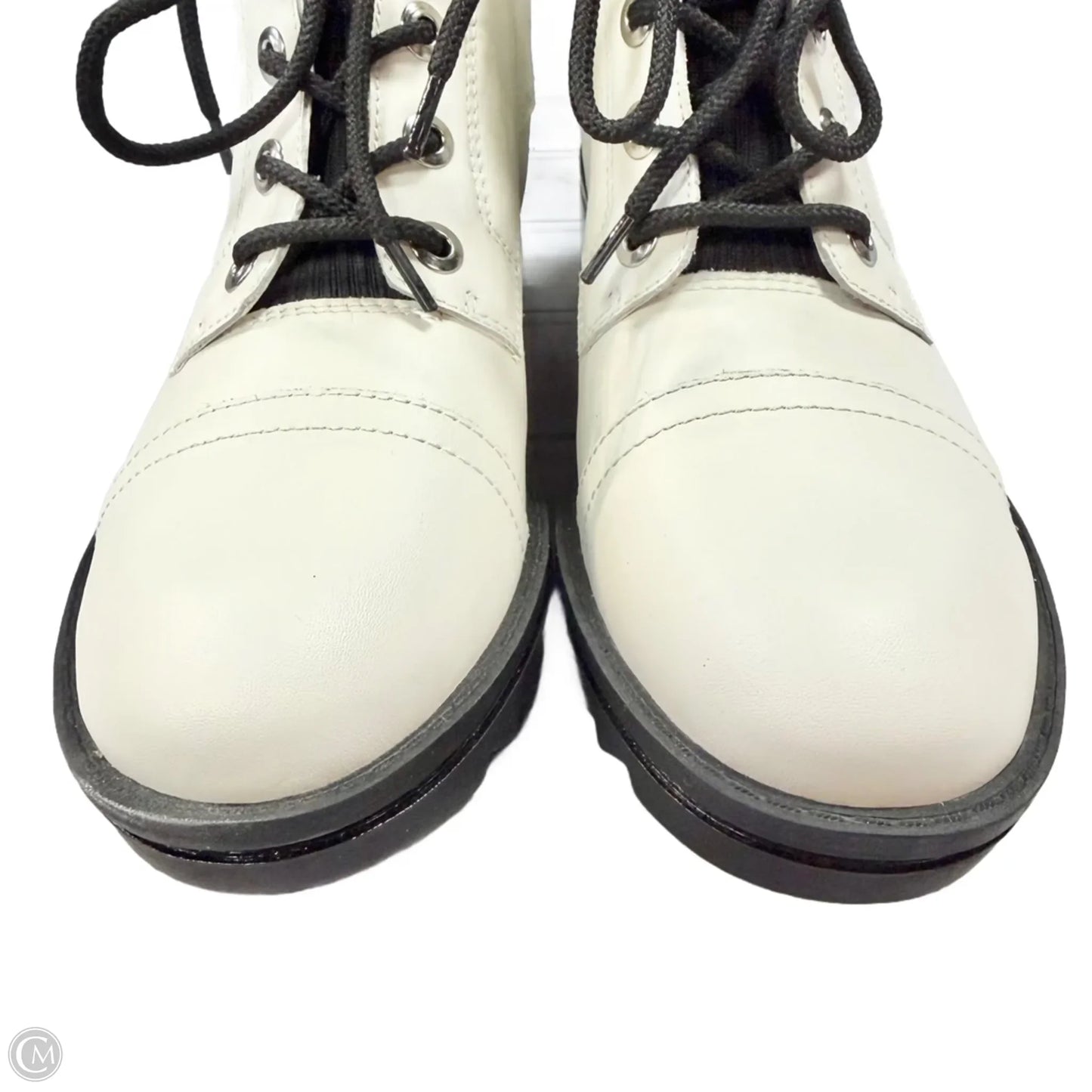 Boots Combat By Marc Fisher In White, Size: 8.5