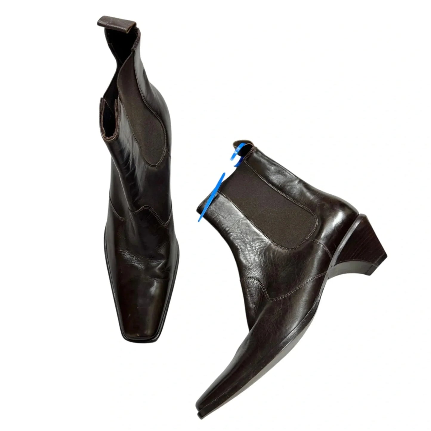 Boots Luxury Designer By Giorgio Armani In Brown, Size: 9