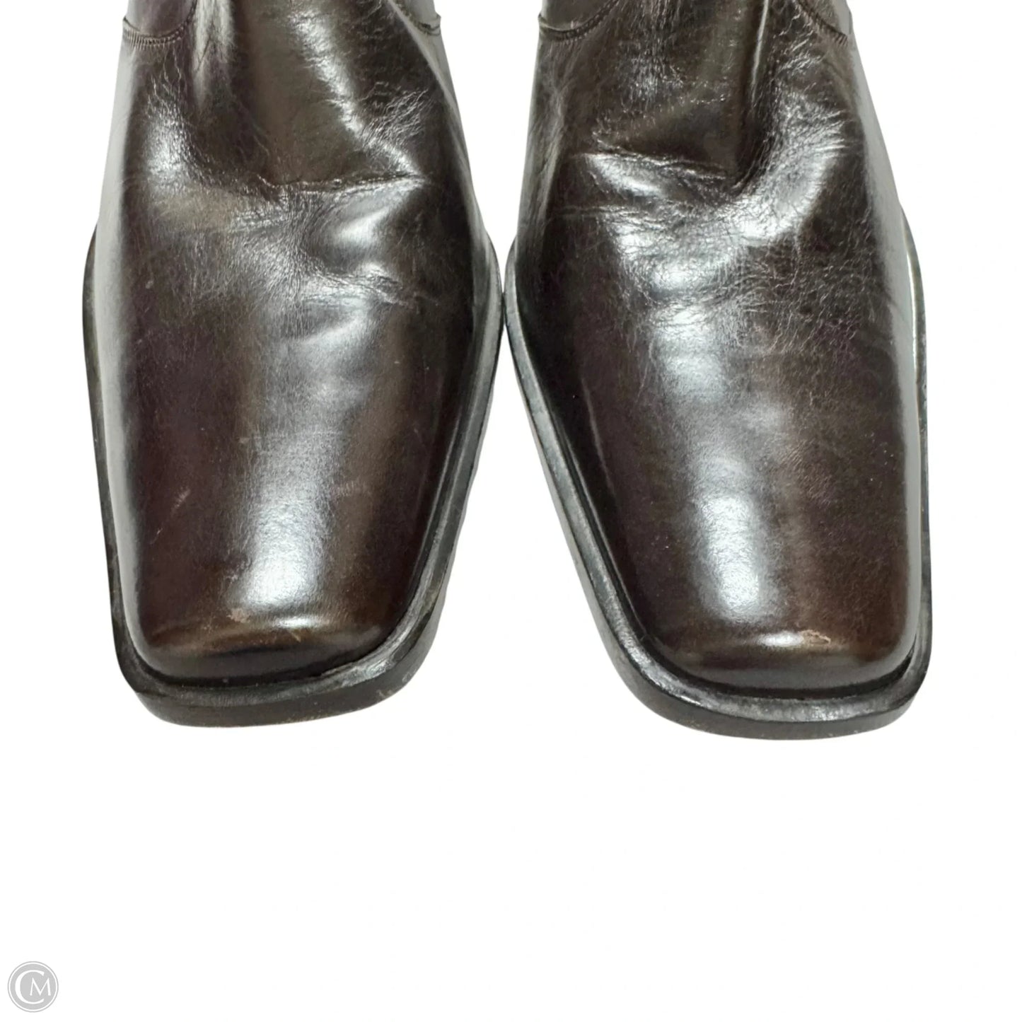 Boots Luxury Designer By Giorgio Armani In Brown, Size: 9